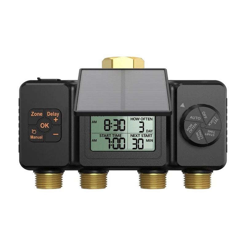 Smart Garden Tap Timer - ABYN-Solar Таймер для автоматического полива, 4-зонный