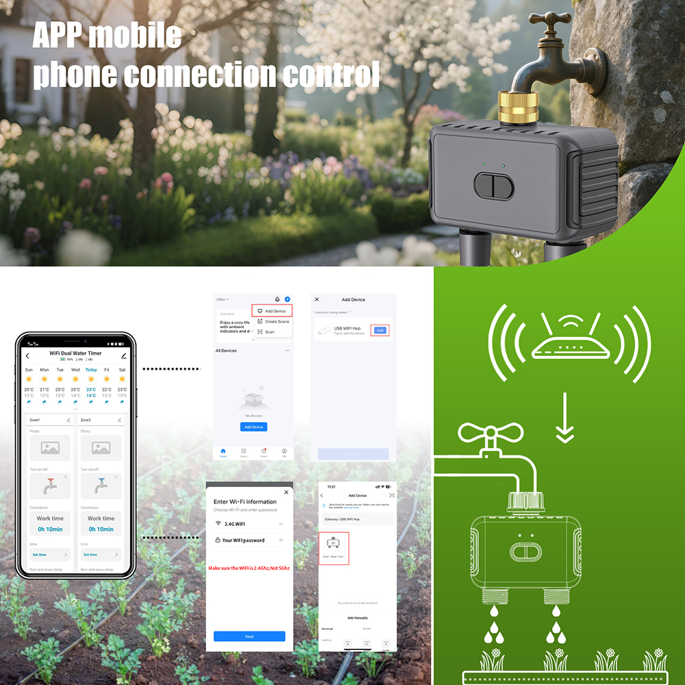 Таймер воды Tuya Wi-Fi, умный  – обзор и цена Smart Garden Refill
